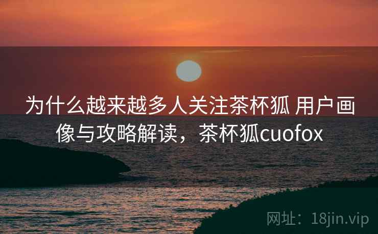 为什么越来越多人关注茶杯狐 用户画像与攻略解读，茶杯狐cuofox