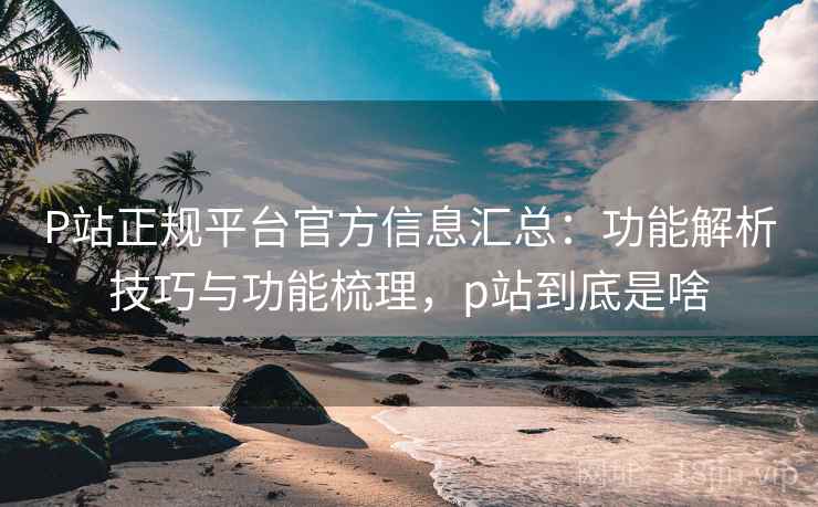 P站正规平台官方信息汇总：功能解析技巧与功能梳理，p站到底是啥