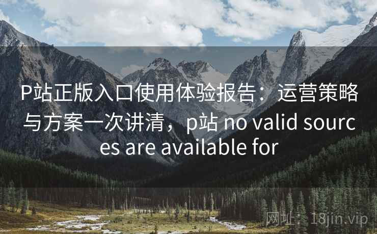 P站正版入口使用体验报告：运营策略与方案一次讲清，p站 no valid sources are available for