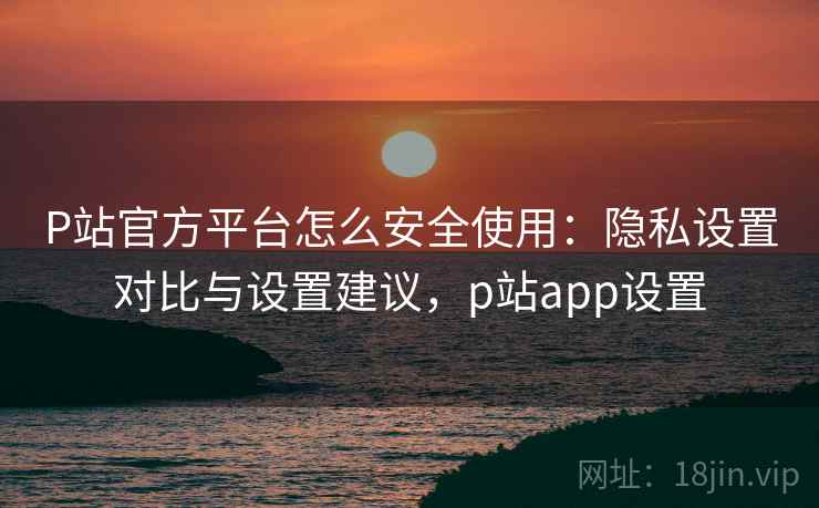 P站官方平台怎么安全使用:隐私设置对比与设置建议,p站app设置 P站官方平台怎么安全使用:隐私设置对比与设置建议,p站app设置