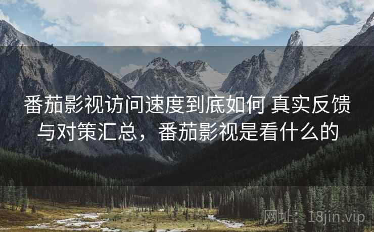 番茄影视访问速度到底如何 真实反馈与对策汇总，番茄影视是看什么的