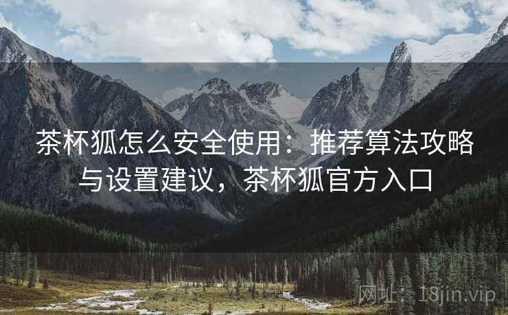 茶杯狐怎么安全使用：推荐算法攻略与设置建议，茶杯狐官方入口