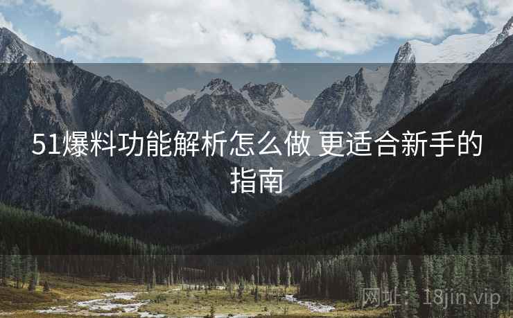 51爆料功能解析怎么做 更适合新手的指南